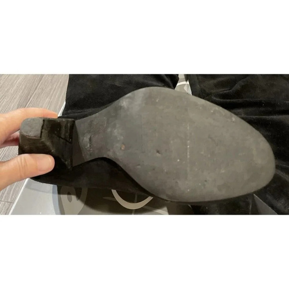 Jessica Simpson Size‎ 8.5 M Angie Black Split Suede Heeled Boots Over The Knee - Picture 10 of 11